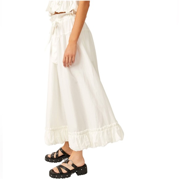 NWT XSM Free People “BRING the BUBBLE& FAVE PART” TieWaistTop & PoplinMaxi SET💕 - Picture 9 of 10